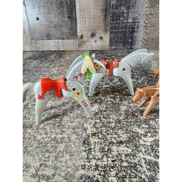 Vintage Playmobil 1974 1976 Geobra Horses and man - Picture 1 of 11